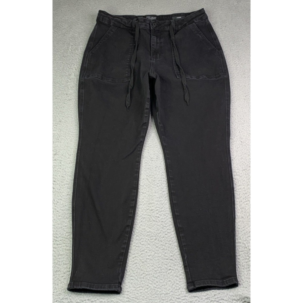 Judy Blue Jeans Jogger Womens Size 14 Waist 34  Black  High Rise Cotton Blend